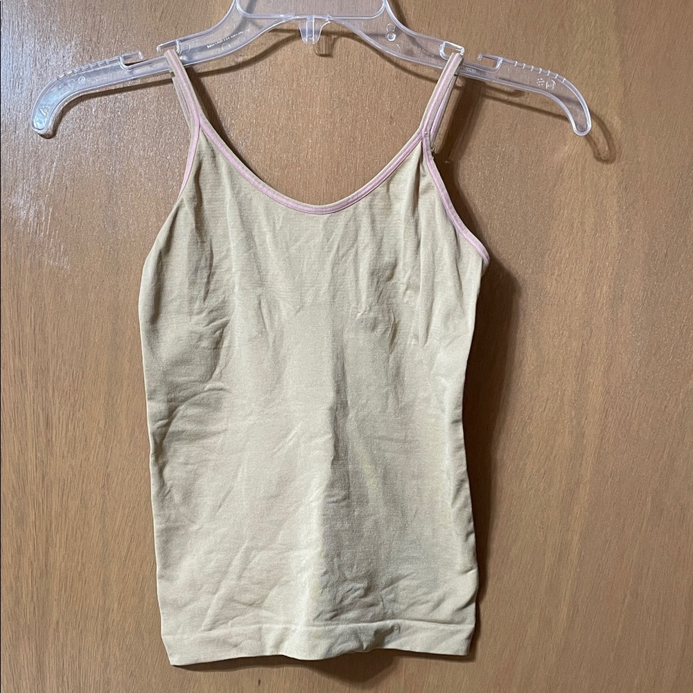 Maidenform Cream Camisole with Pink Trim